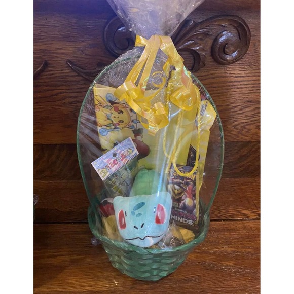 Pokemon Toys Pokemon Gift Basket Figure Cards Plush Bulbasaur Stickers Backpack Pokeball Lot